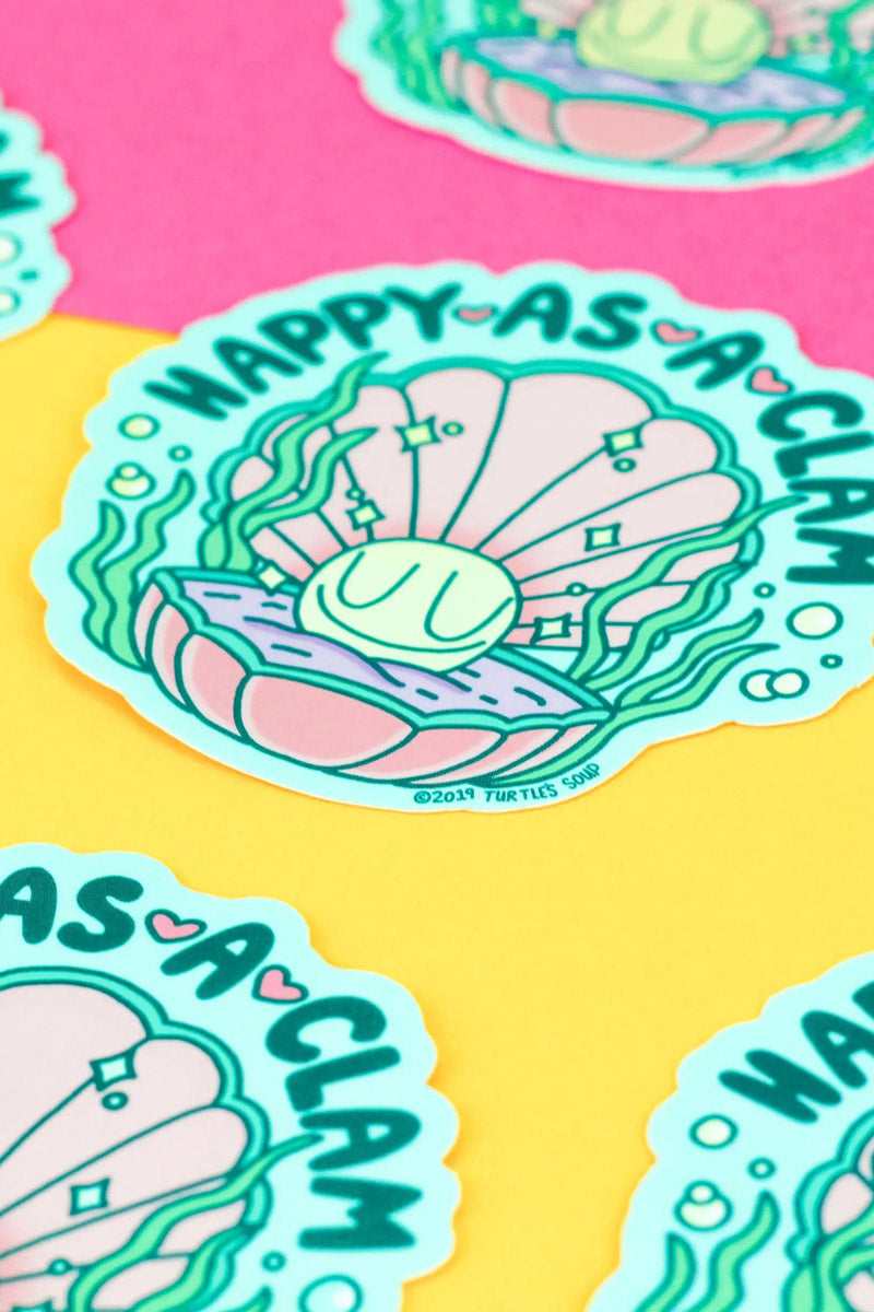 Happy Clam Sticker