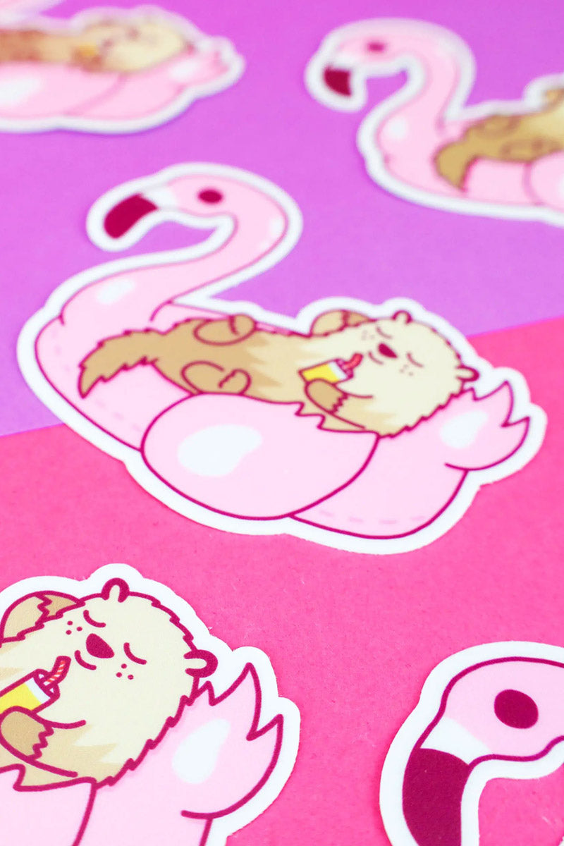 Flamingo Float Sticker
