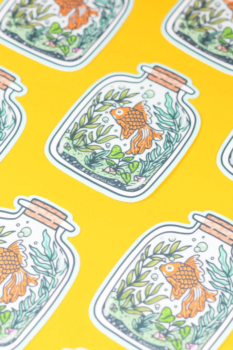 Goldfish Terrarium Sticker