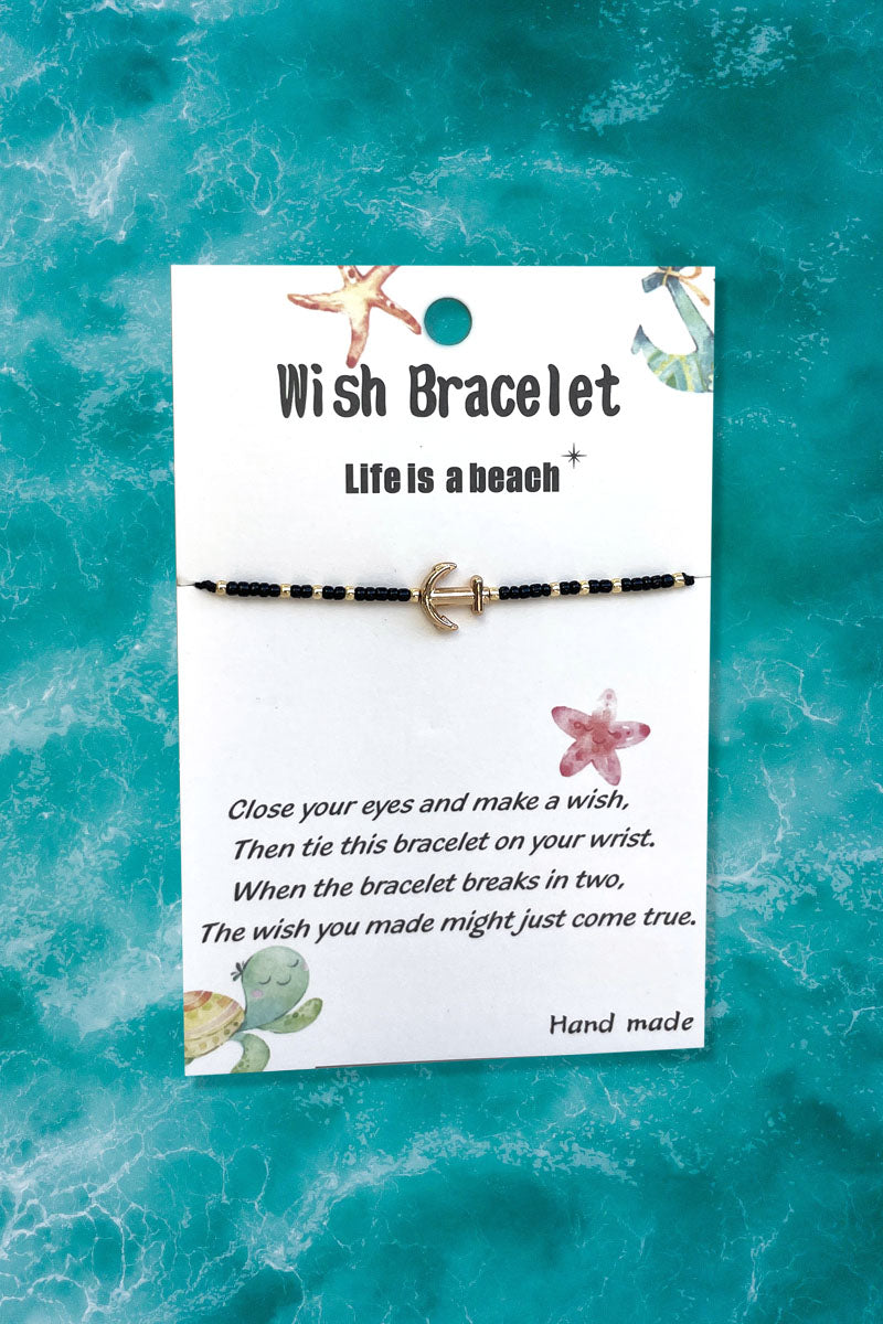 Auntie  WishStrings Wish Bracelet  Token Gift Positive Quote Card