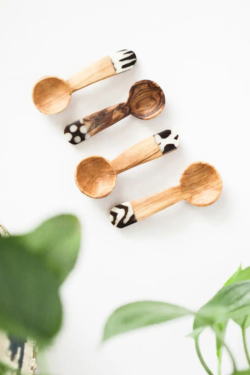 Olive Wood Teaspoon Set