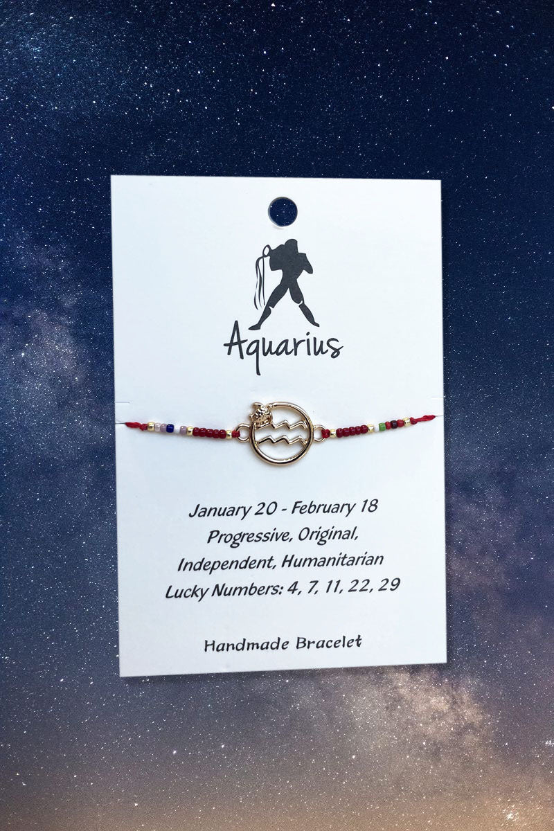 Aquarius Zodiac Wish Bracelet