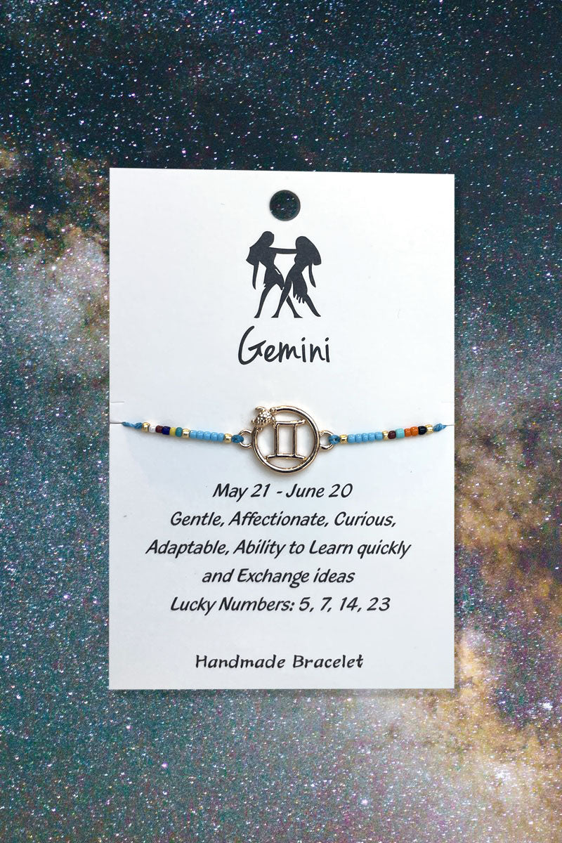 Gemini Zodiac Wish Bracelet