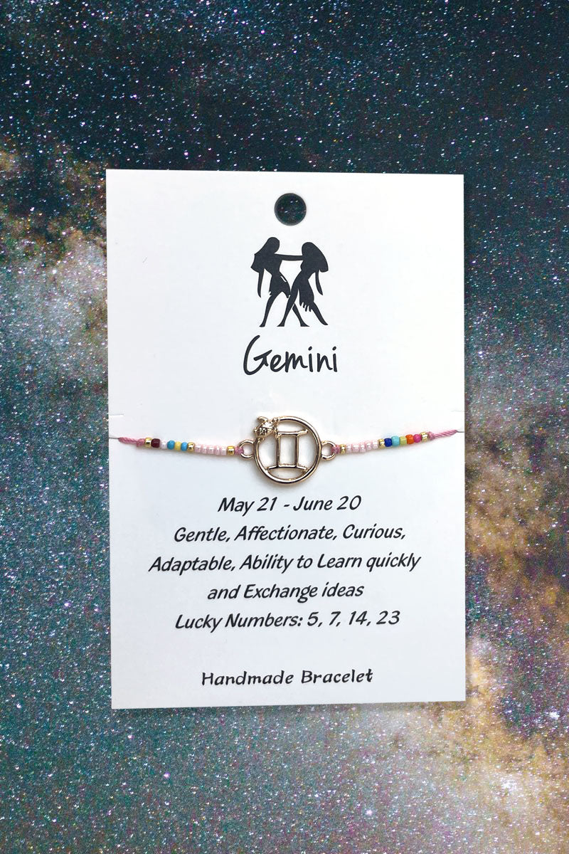 Gemini Zodiac Wish Bracelet