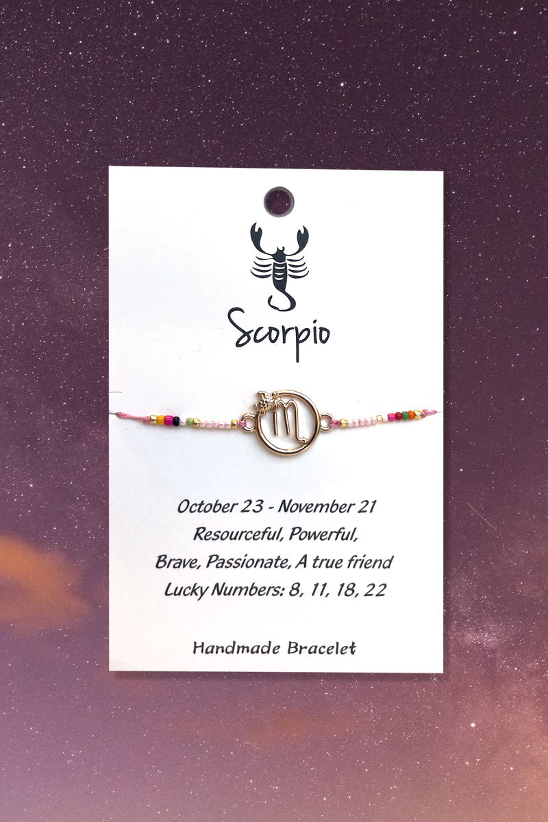Scorpio Zodiac Wish Bracelet