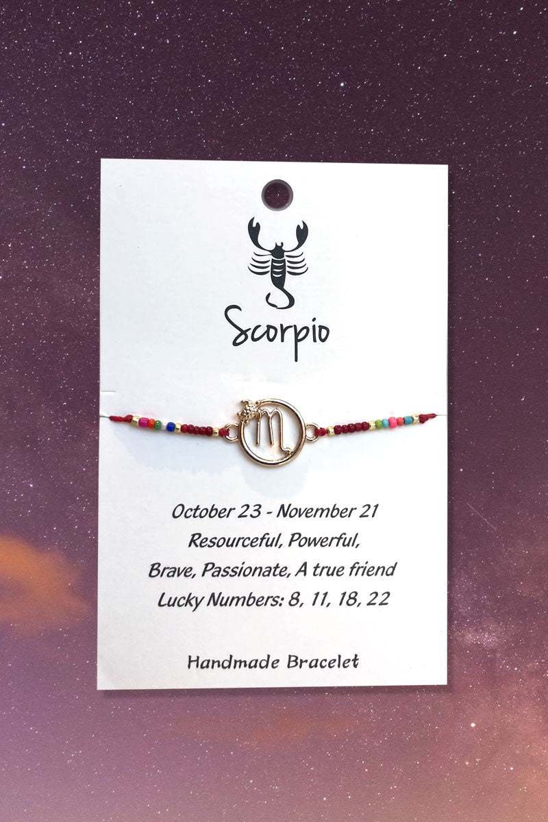 Scorpio Zodiac Wish Bracelet